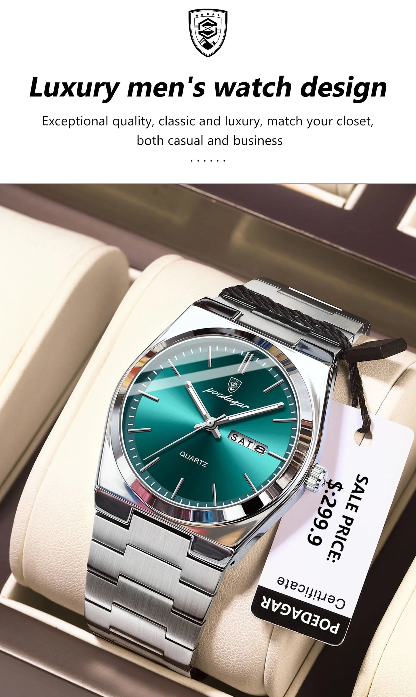 YEVKOV Empire™ Luxury Steel Watch — Billionaire Edition
Discover the elegance of power and precision.
The YEVKOV Empire™ Billionaire Watch combines timeless design with elite craftsmanship — made f